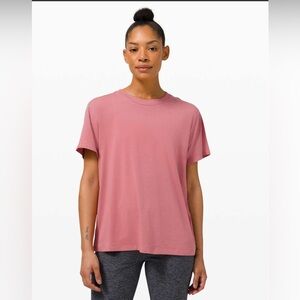 Lululemon All Yours Tee Shirt in Vitasea size 4, Neutral Pink, Brier Rose